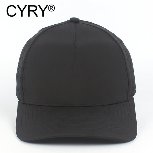 CYRY® Structured Quick Dry Baseball Cap, 100% Polyester 5-Panel Hard Top Hat for Men & Women