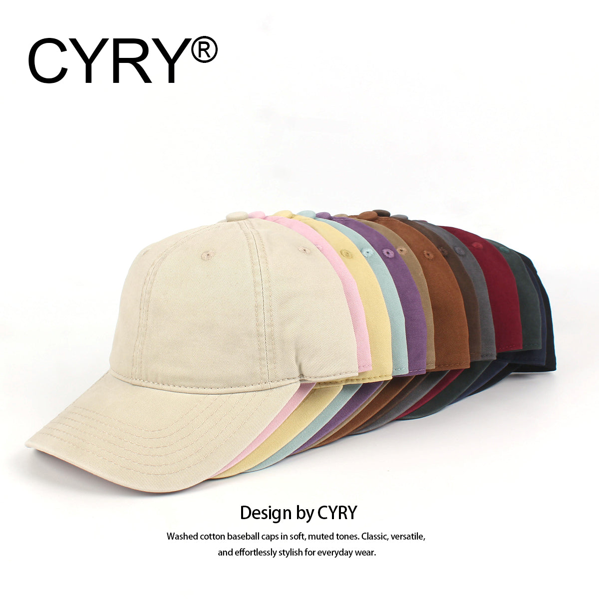 Premium Quality 100% Cotton Custom Baseball Cap, Washed Unisex Dad Hat with Adjustable Buckle