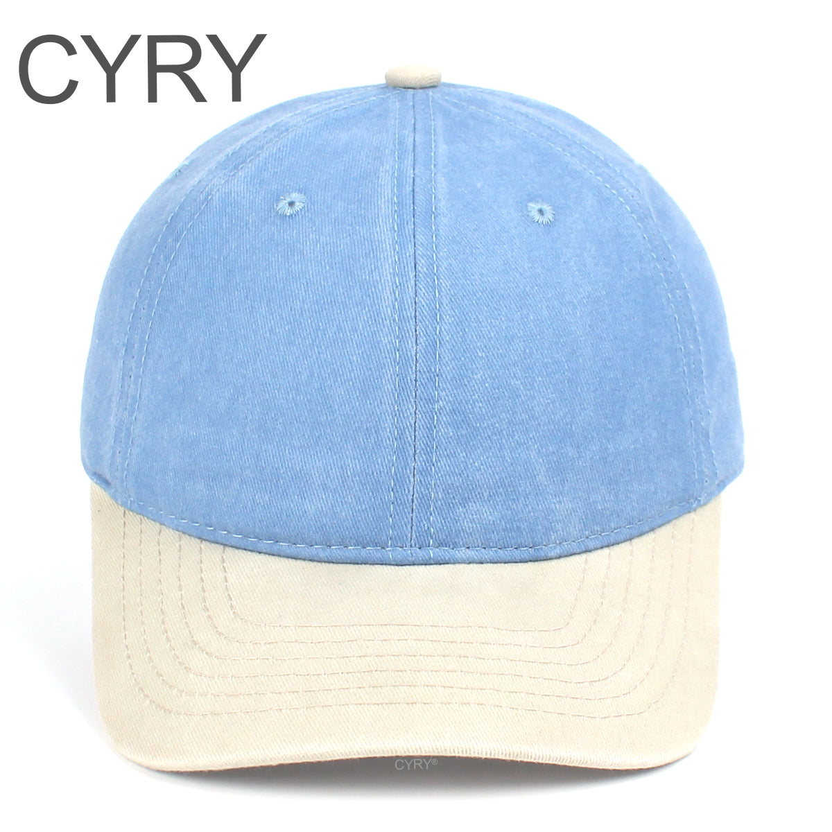 CYRY Retro Color Block Baseball Cap - Vintage Washed Two Tone Unstructured Dad Hat