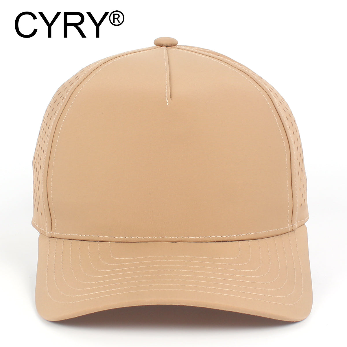 CYRY® Structured Quick Dry Baseball Cap, 100% Polyester 5-Panel Hard Top Hat for Men & Women