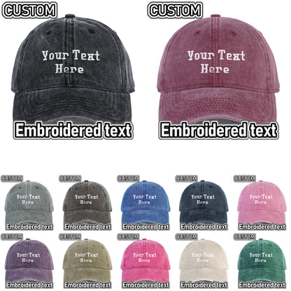 Custom Washed Vintage Unstructured Baseball Cap – Soft, Durable &amp; Adjustable, Unisex Perfect Summer Sun Hat