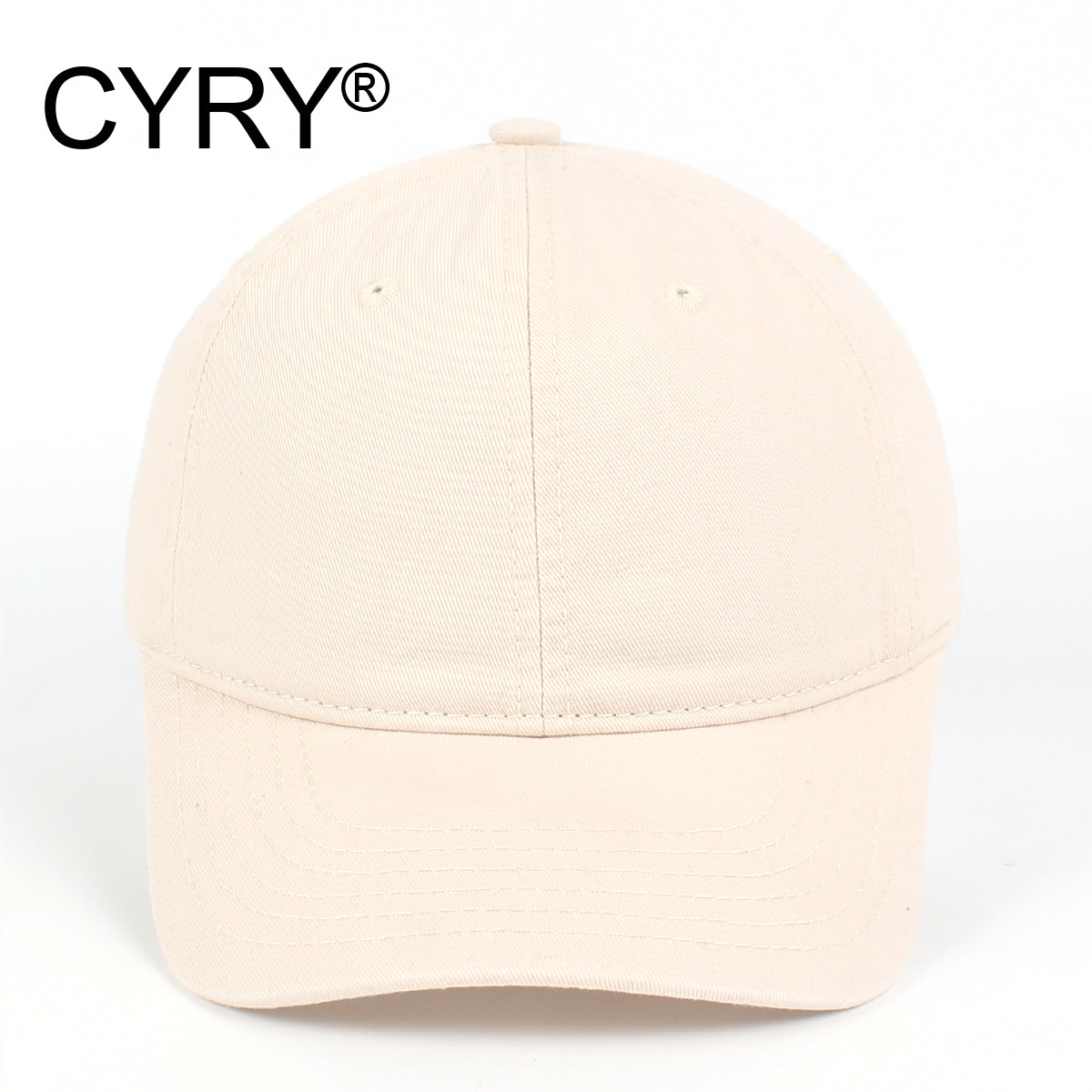 CYRY® 100% Cotton Baseball Cap, Customizable 6-Panel Hat with Metal Buckle, for Men & Women All Seasons