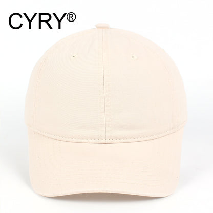 CYRY® 100% Cotton Baseball Cap, Customizable 6-Panel Hat with Metal Buckle, for Men & Women All Seasons