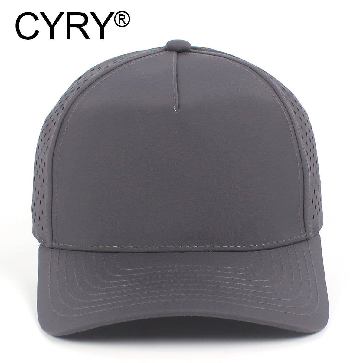 CYRY® Structured Quick Dry Baseball Cap, 100% Polyester 5-Panel Hard Top Hat for Men & Women