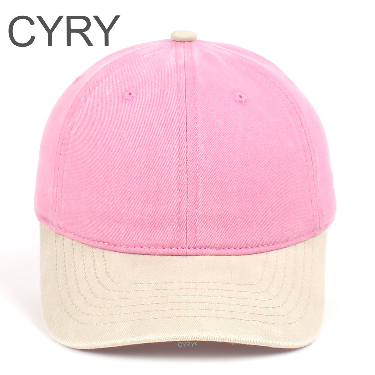 CYRY Retro Color Block Baseball Cap - Vintage Washed Two Tone Unstructured Dad Hat