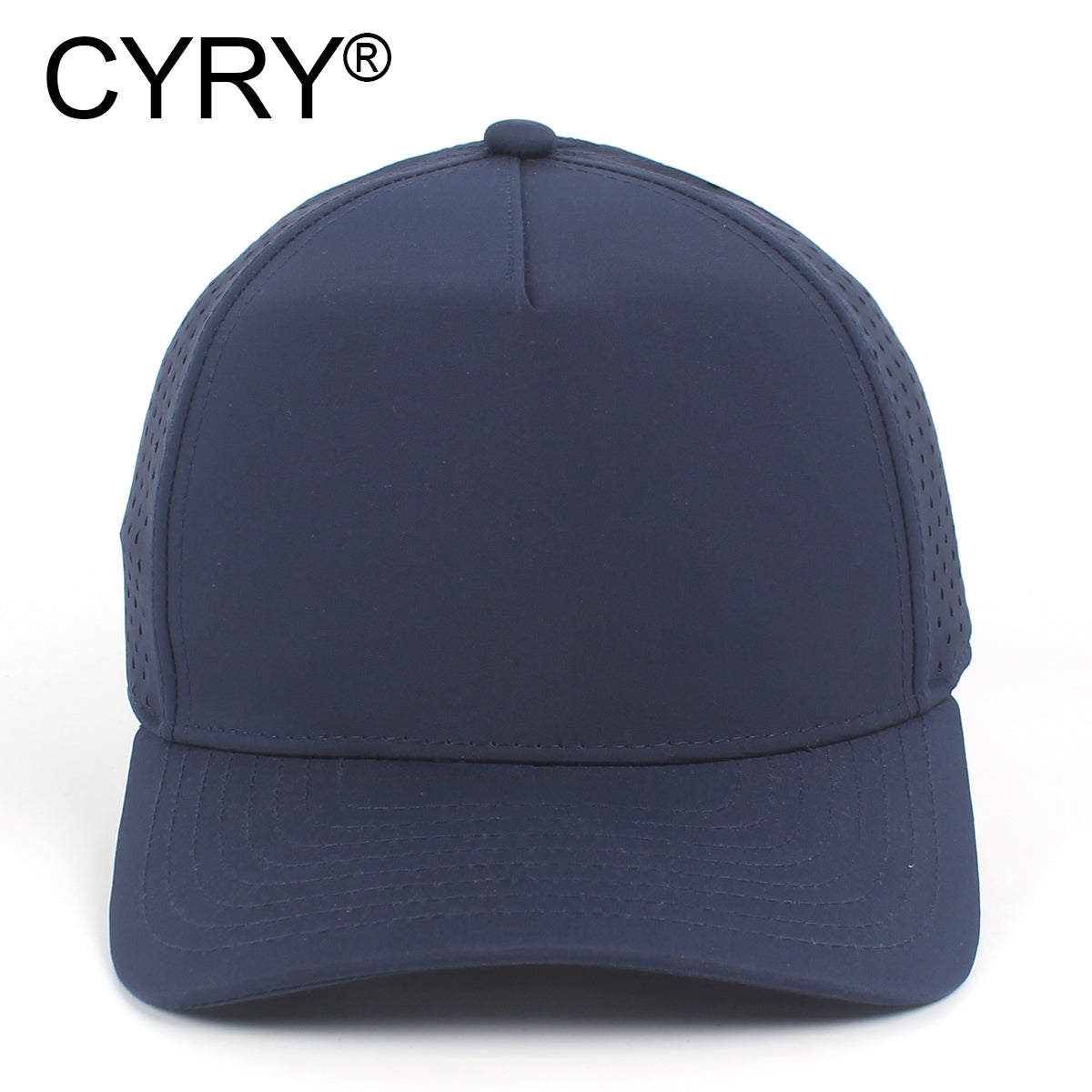 CYRY® Structured Quick Dry Baseball Cap, 100% Polyester 5-Panel Hard Top Hat for Men & Women