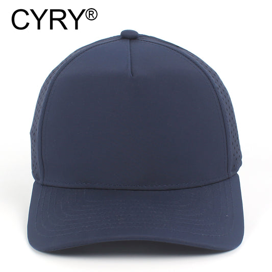 CYRY® Structured Quick Dry Baseball Cap, 100% Polyester 5-Panel Hard Top Hat for Men & Women