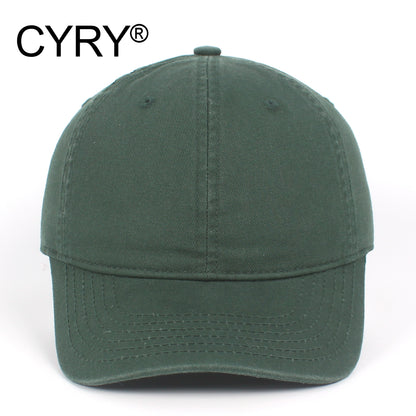 CYRY® 100% Cotton Baseball Cap, Customizable 6-Panel Hat with Metal Buckle, for Men & Women All Seasons