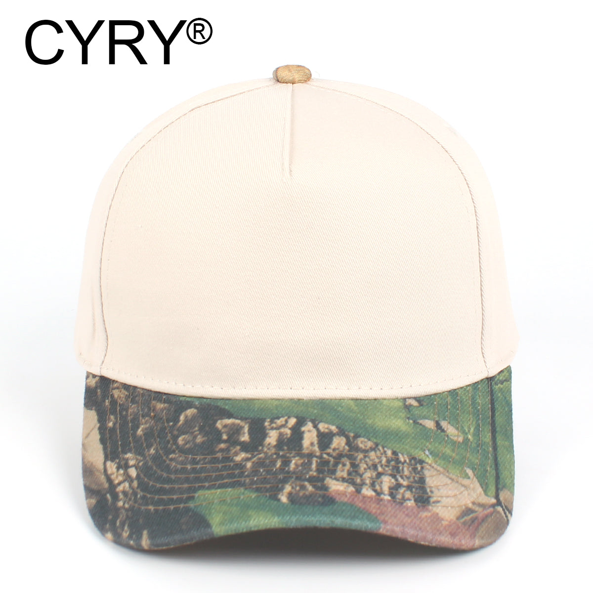CYRY® Two-Tone 100% Cotton Baseball Cap, 5-Panel Structured Unisex Hat