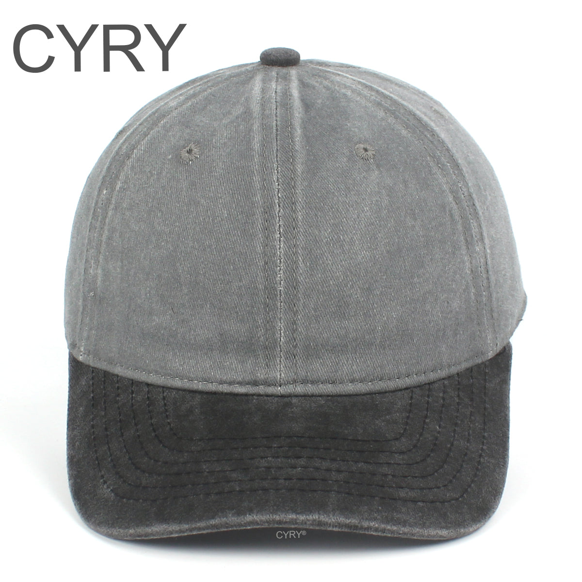 CYRY Retro Color Block Baseball Cap - Vintage Washed Two Tone Unstructured Dad Hat