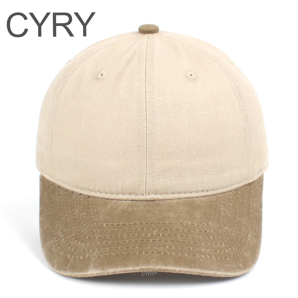 CYRY Retro Color Block Baseball Cap - Vintage Washed Two Tone Unstructured Dad Hat