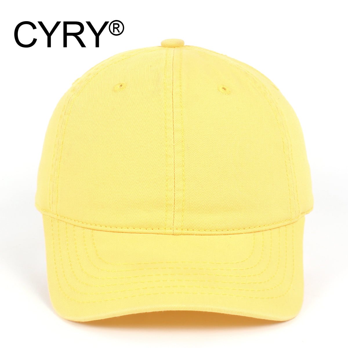 CYRY® 100% Cotton Baseball Cap, Customizable 6-Panel Hat with Metal Buckle, for Men & Women All Seasons