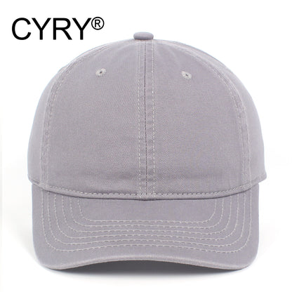 CYRY® 100% Cotton Baseball Cap, Customizable 6-Panel Hat with Metal Buckle, for Men & Women All Seasons