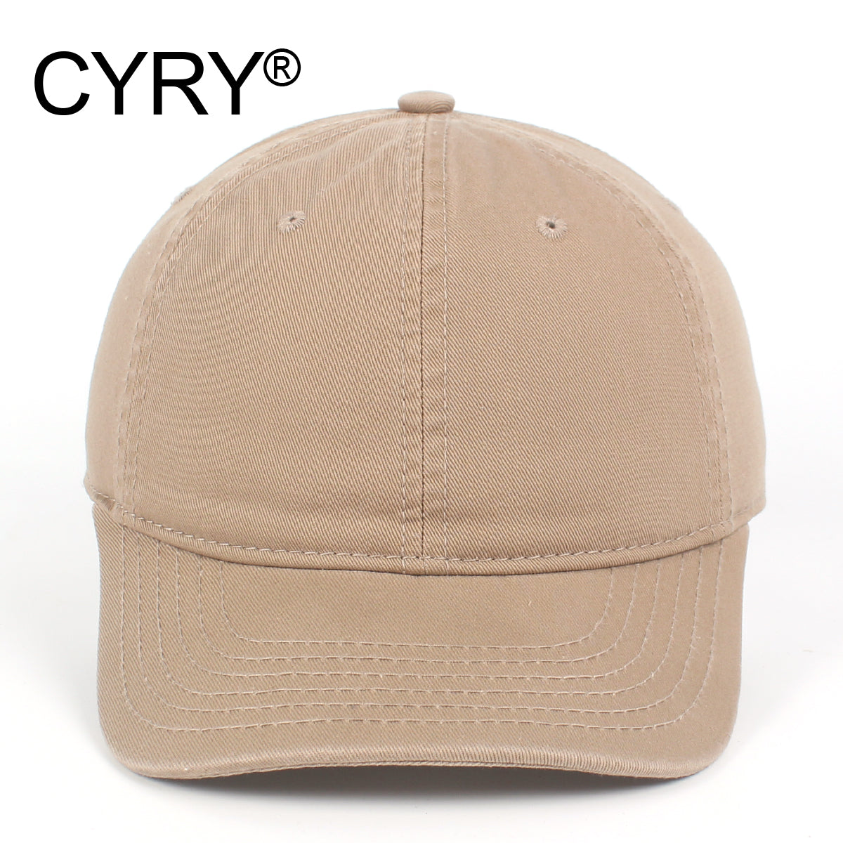 CYRY® 100% Cotton Baseball Cap, Customizable 6-Panel Hat with Metal Buckle, for Men & Women All Seasons