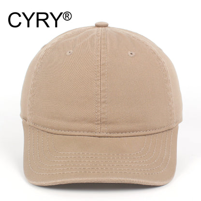 CYRY® 100% Cotton Baseball Cap, Customizable 6-Panel Hat with Metal Buckle, for Men & Women All Seasons