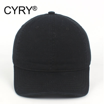 CYRY® 100% Cotton Baseball Cap, Customizable 6-Panel Hat with Metal Buckle, for Men & Women All Seasons
