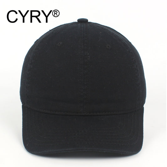 CYRY® 100% Cotton Baseball Cap, Customizable 6-Panel Hat with Metal Buckle, for Men & Women All Seasons