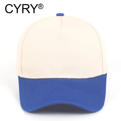 CYRY® Two-Tone 100% Cotton Baseball Cap, 5-Panel Structured Unisex Hat