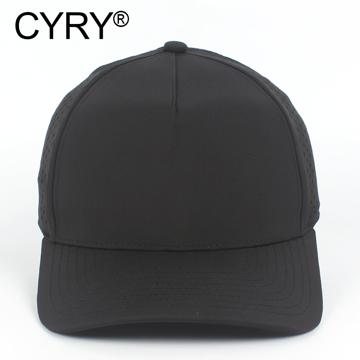 CYRY® Structured Quick Dry Baseball Cap, 100% Polyester 5-Panel Hard Top Hat for Men & Women