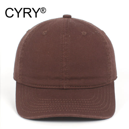 CYRY® 100% Cotton Baseball Cap, Customizable 6-Panel Hat with Metal Buckle, for Men & Women All Seasons