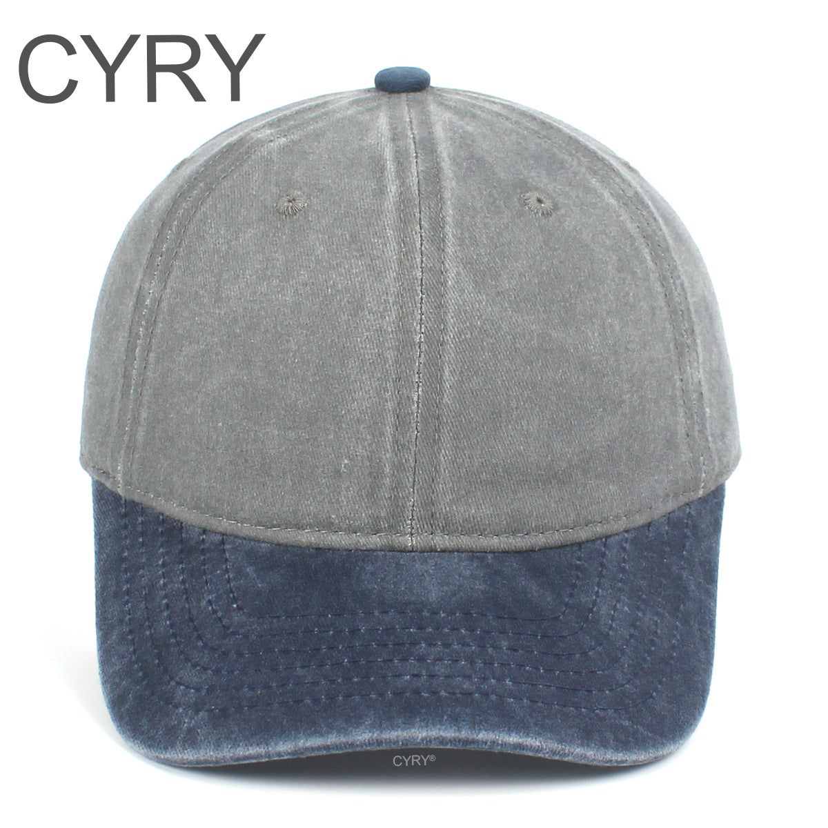 CYRY Retro Color Block Baseball Cap - Vintage Washed Two Tone Unstructured Dad Hat