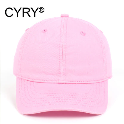 CYRY® 100% Cotton Baseball Cap, Customizable 6-Panel Hat with Metal Buckle, for Men & Women All Seasons
