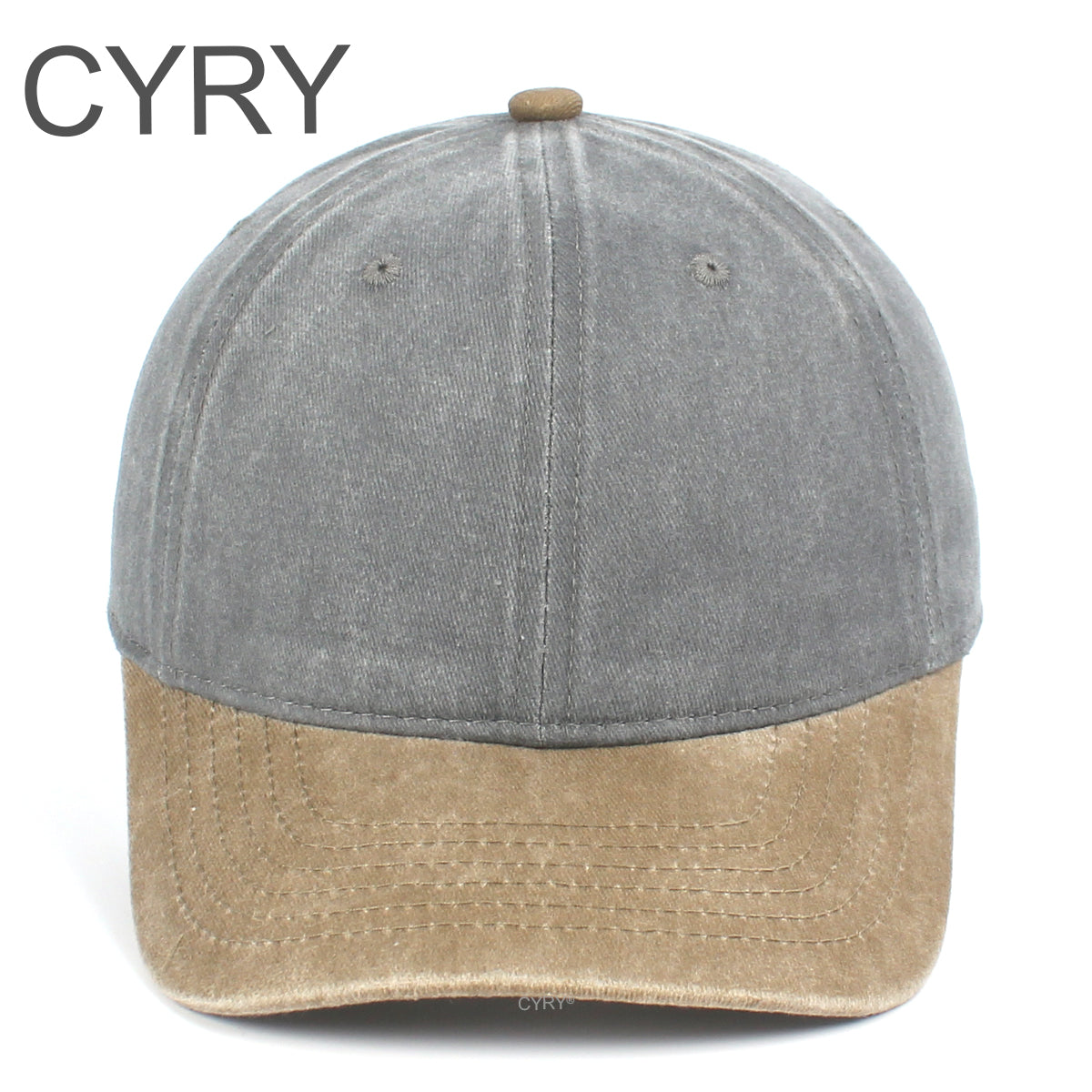 CYRY Retro Color Block Baseball Cap - Vintage Washed Two Tone Unstructured Dad Hat
